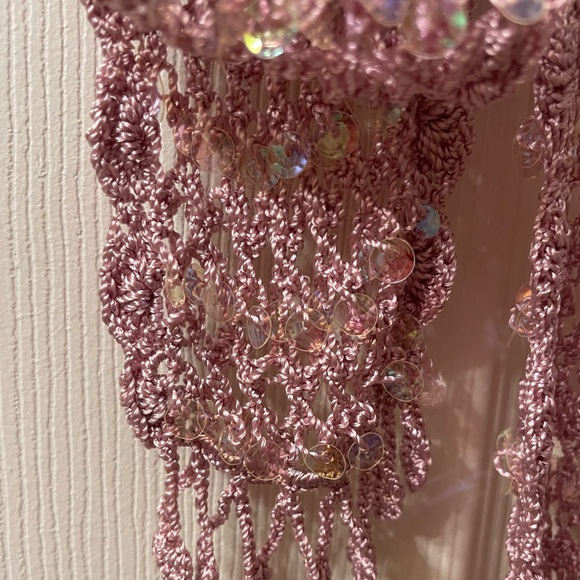 RARE vintage hollister sequin net skinny scarf - Picture 3 of 7